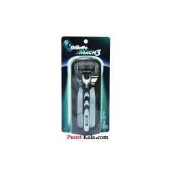 دسته تیغ ژیلت مچ تری با قاب+ 1 یدک Gillette Mach3